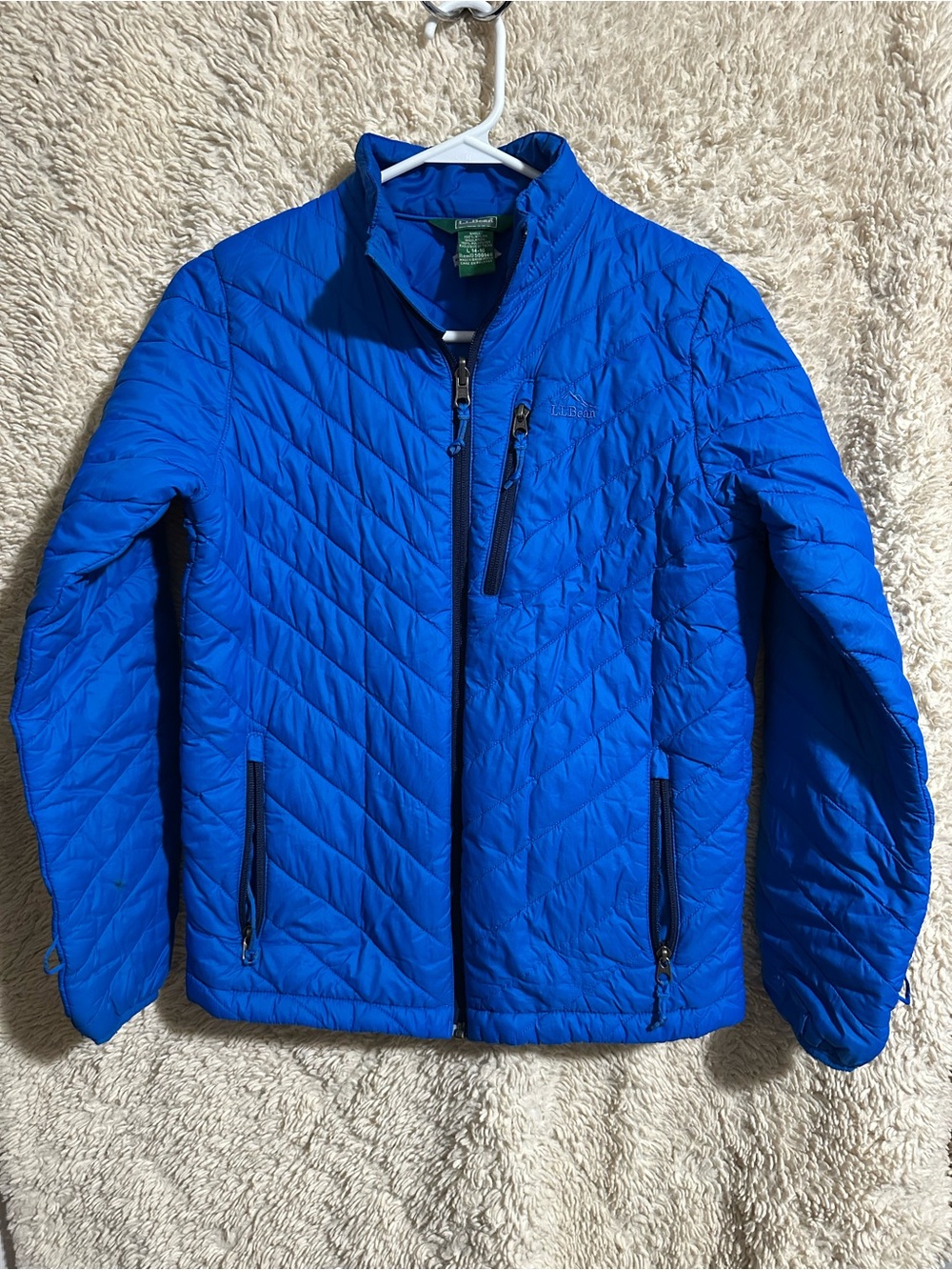 L.L. Bean kids Blue Quilted Puffer Jacket